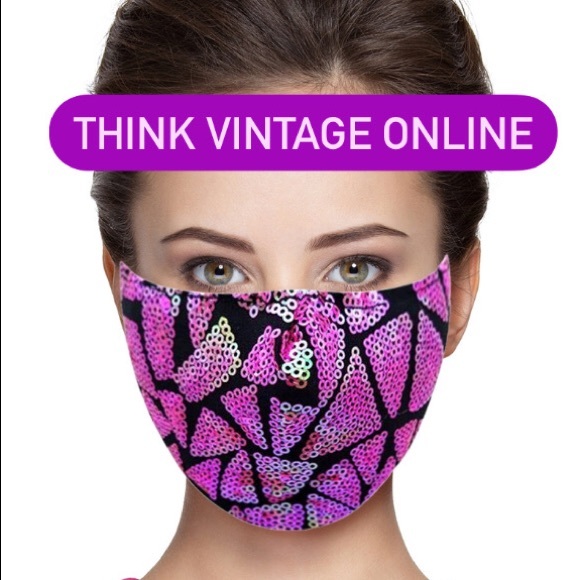 THINK VINTAGE ONLINE Accessories - Sequins THINK VINTAGE ONLINE Geometric  FACE Mask